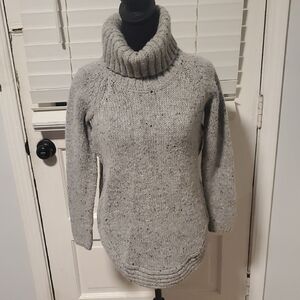 Cynthia Rowley Light Grey Chunky Turtleneck Sweater